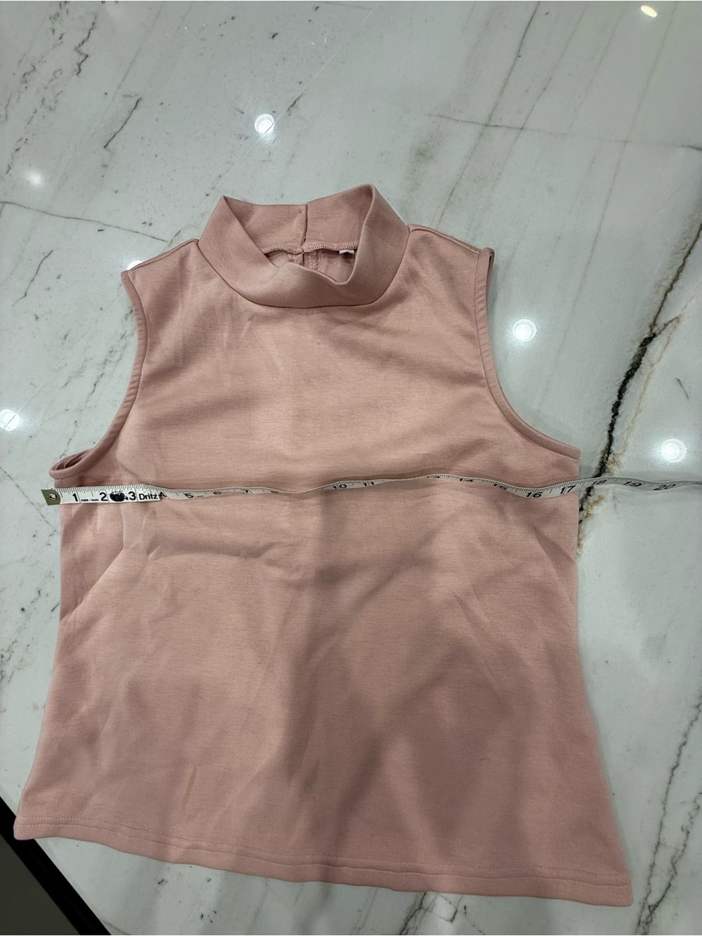 Sleeveless Mock Neck Wide-Leg Set in Blush Pink - Picture 5 of 12